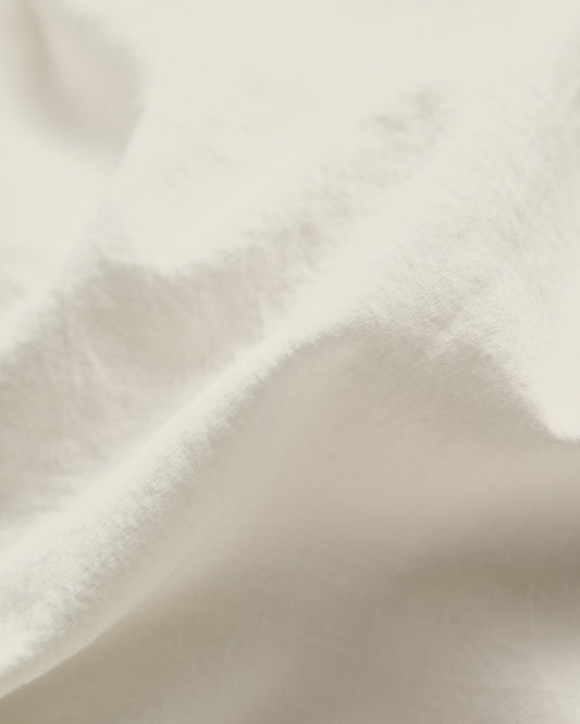 Sirale 100% cotton sateen duvet cover with washed white finish for 150/160cm bed