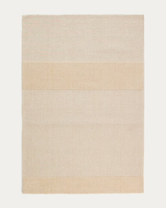 Esola beige wool rug 200 x 300 cm