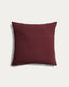 Tarilo maroon 100% cotton pleated cushion cover 50 x 50 cm