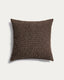 Alnori brown 100% cotton jacquard cushion cover 50 x 50 cm