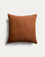 Tarilo orange 100% cotton pleated cushion cover 50 x 50 cm
