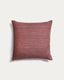 Brellet maroon silk cushion cover 45 x 45 cm