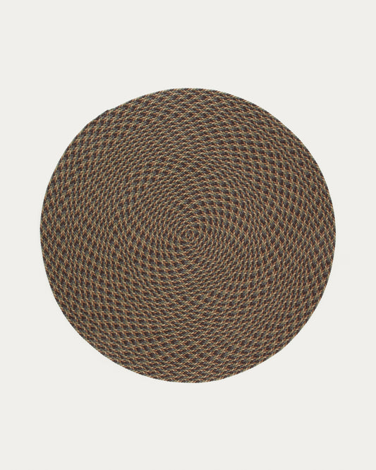 Despas multicolour round rug made from synthetic fibres Ø 200 cm