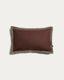 Olinan cushion cover with brown bouclé detailing 30 x 50 cm