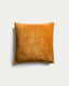 Vori 100%-cotton orange wrinkled effect cushion cover 50 x 50 cm