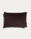 Niroi 100% brown velvet cotton cushion cover with ribbon detail 40 x 60 cm