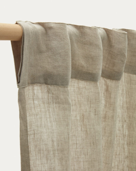 Malavella curtain, 100% lino in beige, 140 x 270 cm