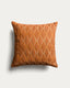 Branel microvelvet cushion cover with orange embroidery 45 x 45 cm