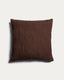 Solly 100%-cotton waffle brown cushion cover 50 x 50 cm