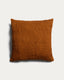 Solly orange 100%-cotton waffle cushion cover 50 x 50 cm