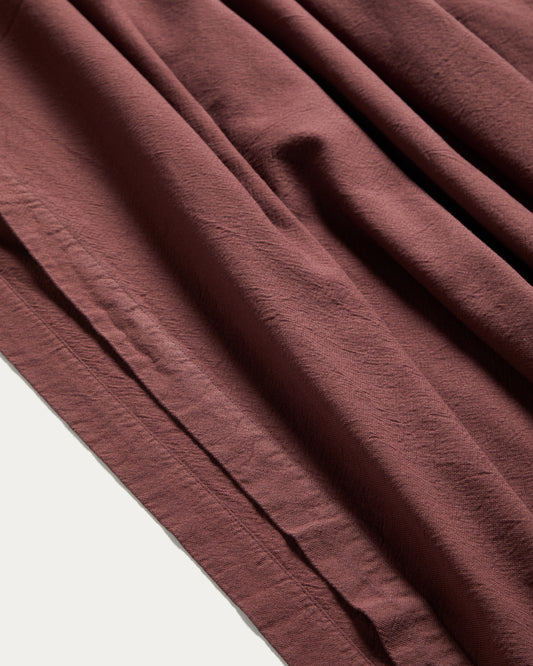 Lerava tablecloth in washed burgundy cotton 170 x 250cm