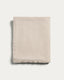 Lerava tablecloth in washed stone grey cotton 170 x 250cm