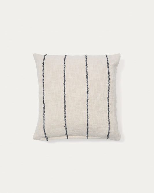 Liba beige cotton cushion cover with beige fantasy stripes, 50 x 50 cm