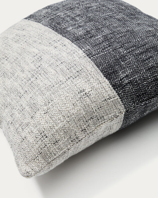 Dalel grey cotton cushion cover, 45 x 45 cm