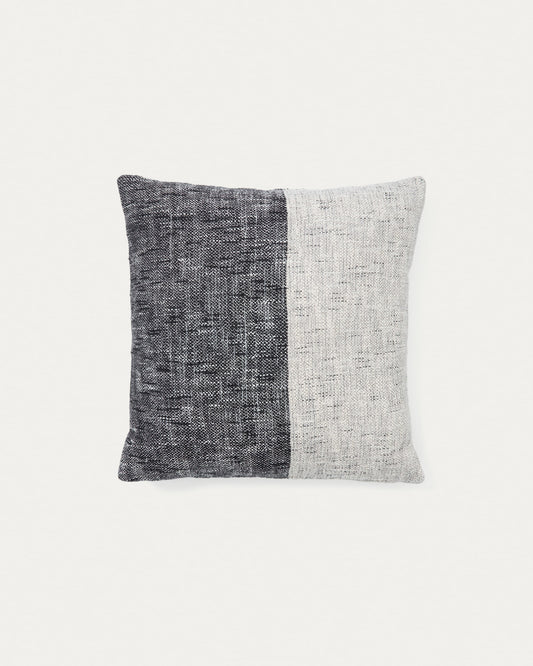 Dalel grey cotton cushion cover, 45 x 45 cm