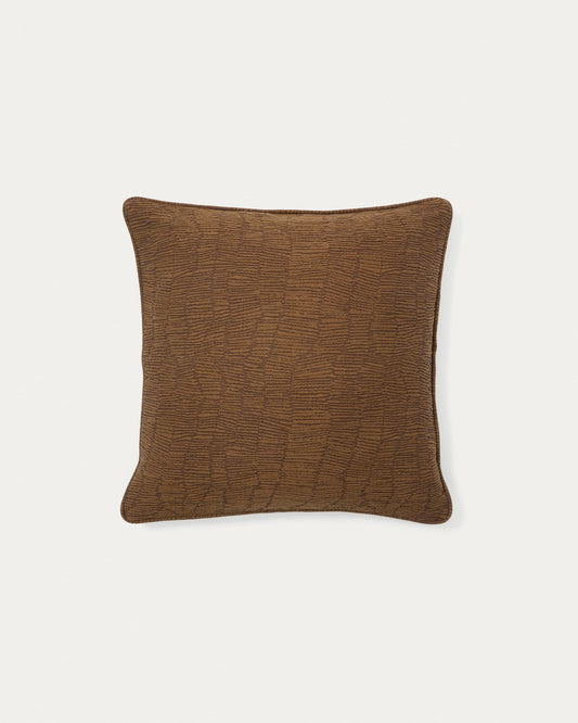 Labid mustard-coloured jacquard, 100% cotton cushion cover, 45 x 45 cm