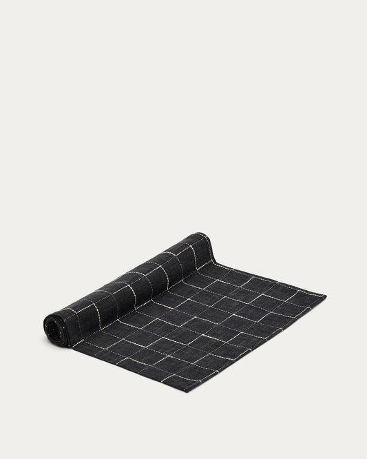 Ersen black, 100% cotton table runner, 50 x 160 cm