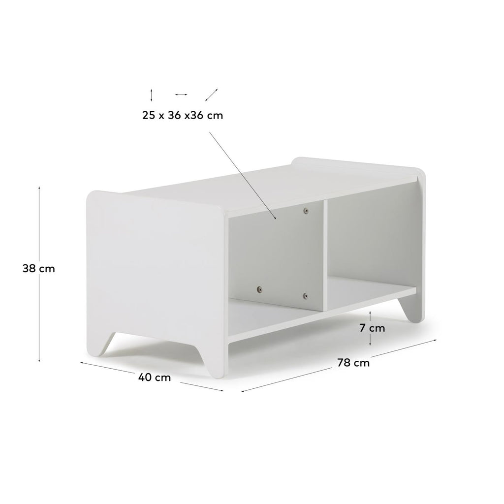 Nunila storage unit in white MDF 78 cm