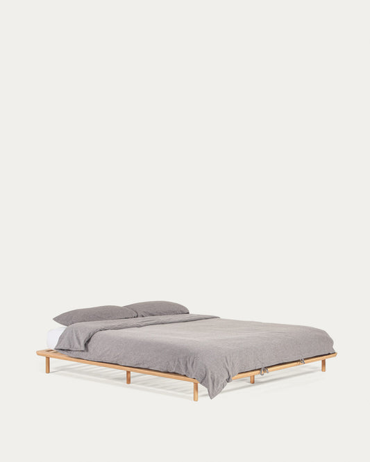 Anielle bed made from solid ash wood for a 160 x 200 cm mattress