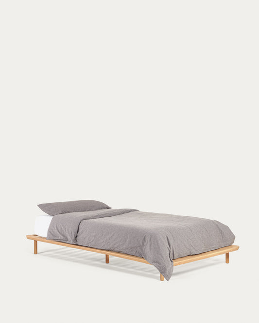 Anielle bed made from solid ash wood for a 90 x 200 cm mattress