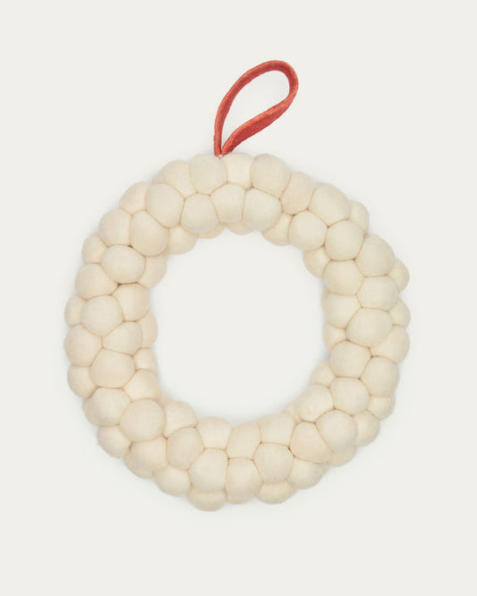 Domitille hanging ornament in white felt