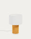 Bianella corduroy table lamp in mustard