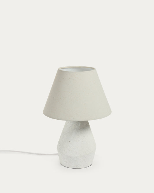 Noara magnesium table lamp with a white finish