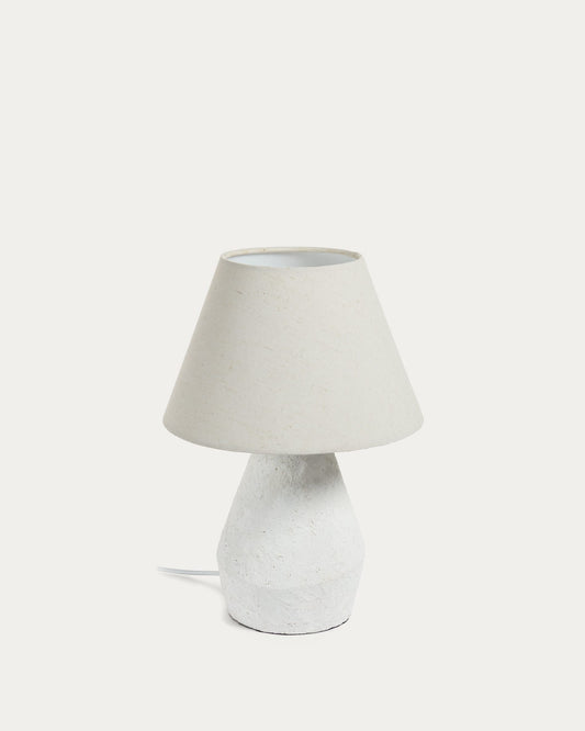 Noara magnesium table lamp with a white finish